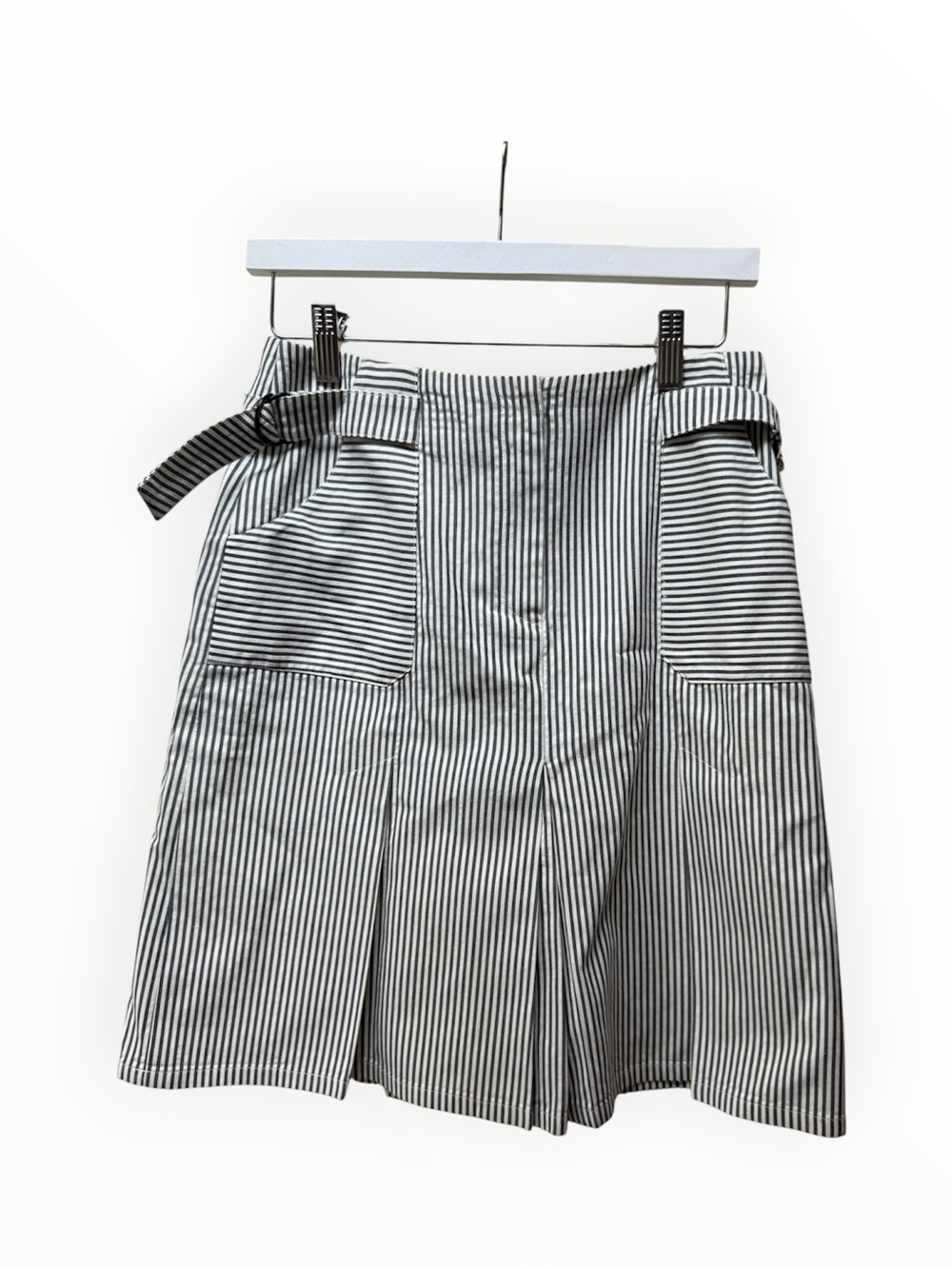 Etcetera 100% cotton vertical stripe pleated skirt women’s size 2